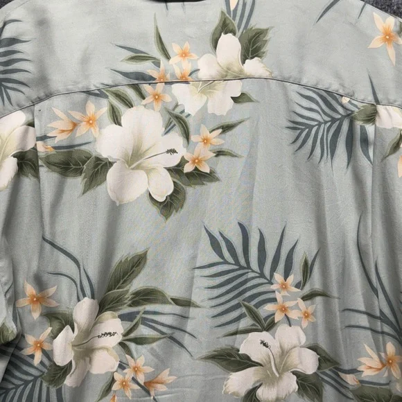 TOMMY BAHAMA HAWAIIAN SHIRT XL SILK CAMP FLORAL - Picture 8 of 10